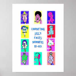 Buch #6 der albernen Gesichter zum Zählen: Poster