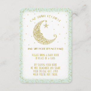 Buch-Anfrage Twinkle Little Star Baby Shower Mint Begleitkarte