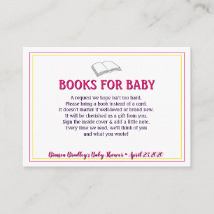 Buch-Antrag-Wildblumenwatercolor-Baby-Dusche Begleitkarte