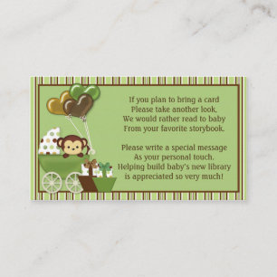 Buch-Anträge des Affe-Wagen-v1 anstelle einer Begleitkarte