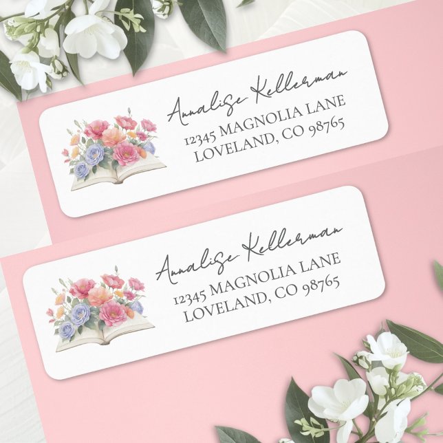 Buch Aquarell Floral Brautparty (Book Watercolor Floral Bridal Shower label )