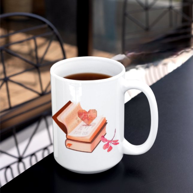 Buch Ästhetik mit Herzkarte und Liebe Kaffeetasse (Von Creator hochgeladen)