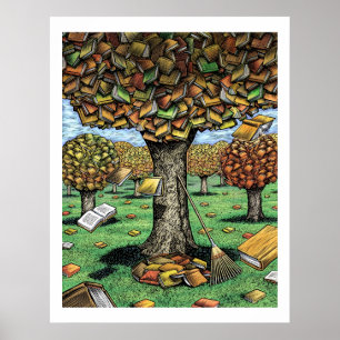 Buch-Baum-Plakat Poster