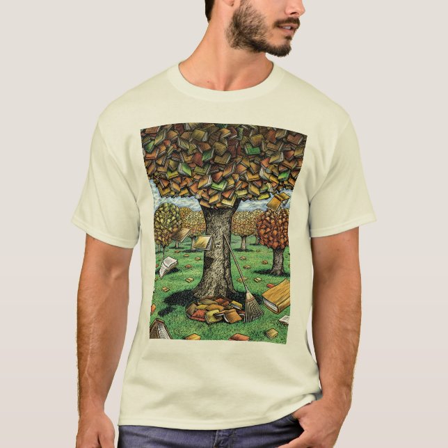 Buch-Baum-T-Shirt T-Shirt (Vorderseite)