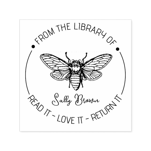 Buch-Bibliothek Buchzeichen Buch Briefmarke Custom Permastempel (Design)