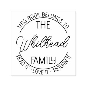 Buch-Bibliothek Buchzeichen-Buch Briefmarke Modern Permastempel