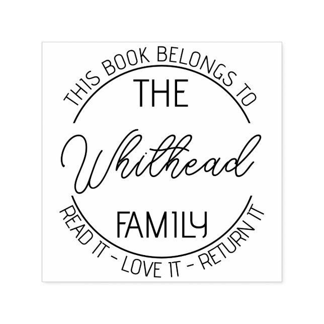 Buch-Bibliothek Buchzeichen-Buch Briefmarke Modern Permastempel (Design)