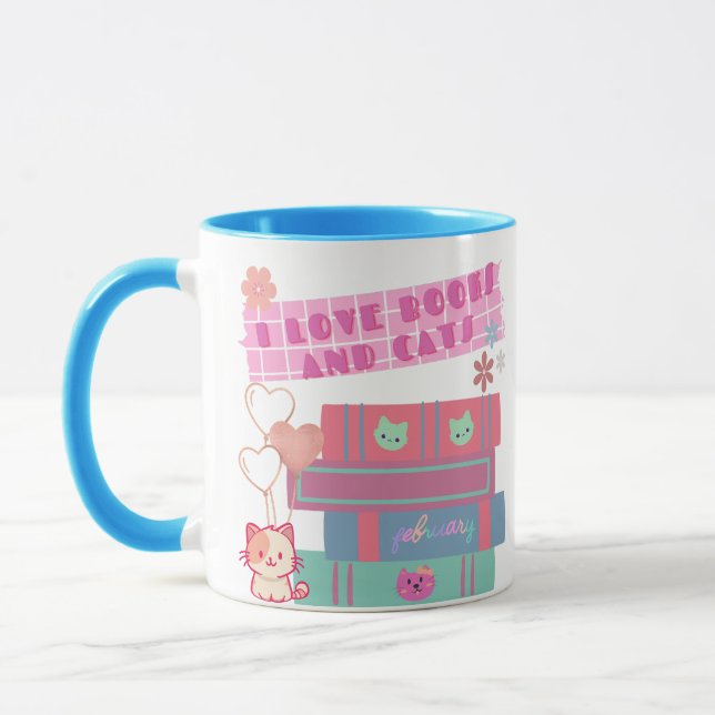 Buch Coquette - Ich liebe Bücher & Katzen - Buchli Tasse (Links)