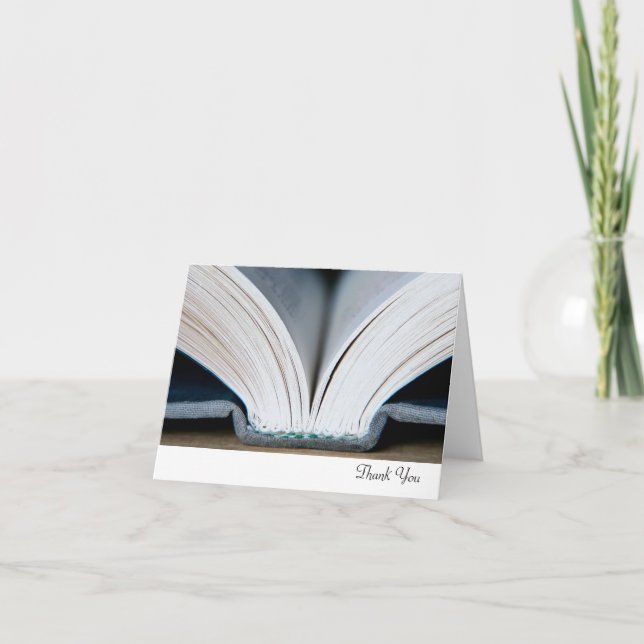 Buch danken Ihnen zu kardieren Dankeskarte (Vorderseite)
