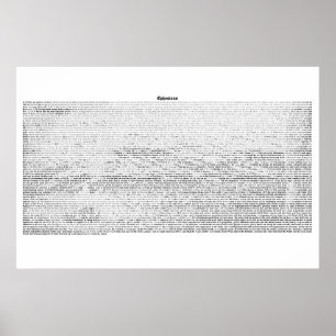 Buch der Ephesianer (vollständiger KJV-Text) Poster