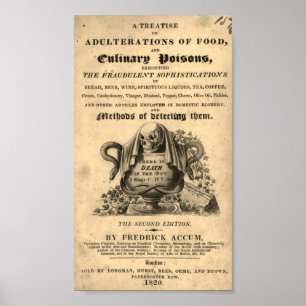 Buch der kulinarischen Gifte aus dem Jahre 1820 an Poster
