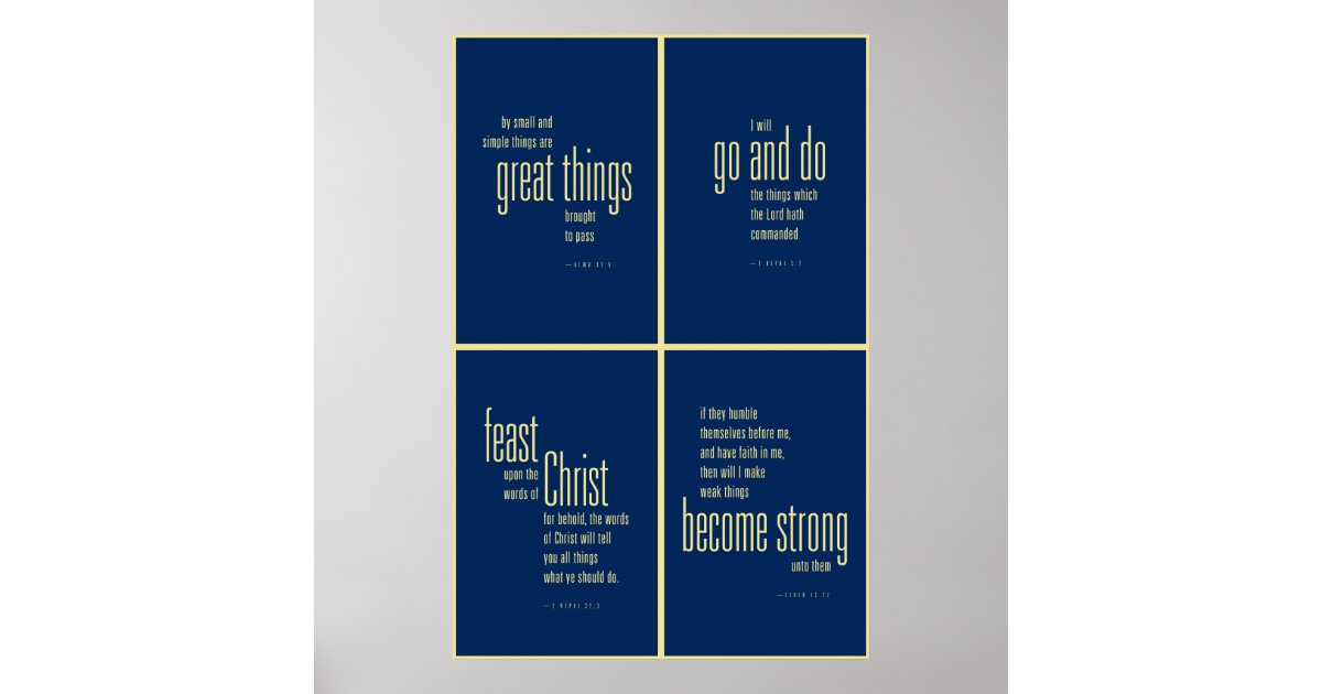 Buch der Mormon Kollektion Poster. Poster Zazzle.at