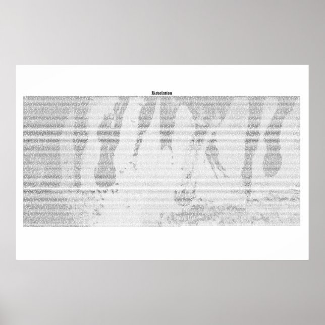 Buch der Offenbarung (vollständiger KJV-Text) Poster (Vorne)