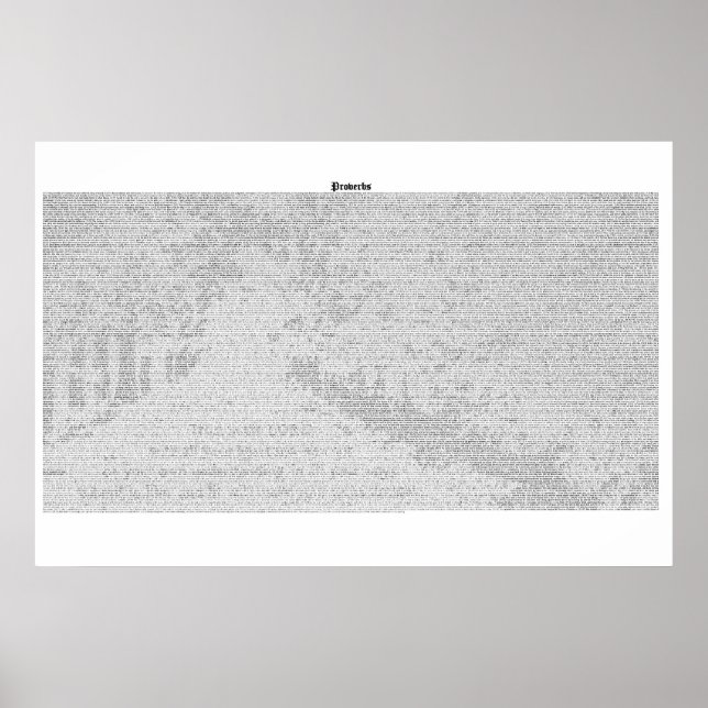 Buch der Sprichwörter (vollständiger KJV-Text) Poster (Vorne)
