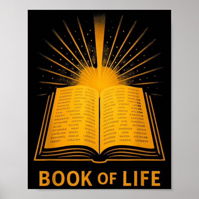Buch des Lebens Christliches Ritual Bibelvers Eing Poster (Vorne)