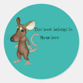 Buch "Dieses Buch gehört" Runder Aufkleber