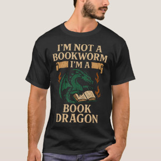 Buch Drache liest Monster Lustig Lesen Buchliebhab T-Shirt