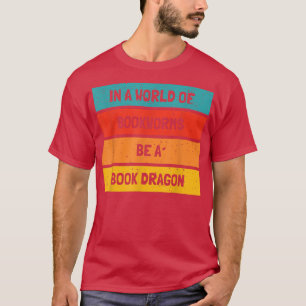 Buch Dragon Design Librarian Book Lovers 84 T-Shirt