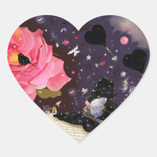 Buch Fairy Tales! Herz-Aufkleber (Vorderseite)