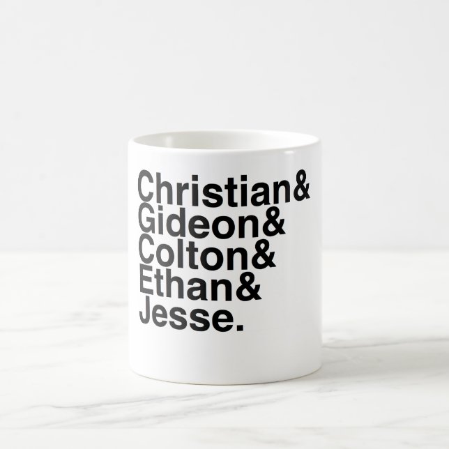 Buch-Freund christlich, Gideon, Colton, Ethan, Tasse (Mittel)