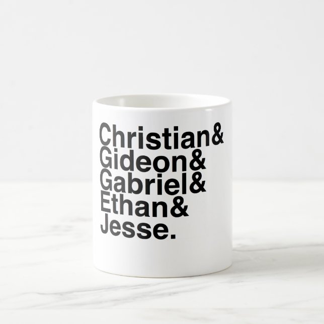 Buch-Freund christlich, Gideon, Gabriel, Ethan, Kaffeetasse (Mittel)