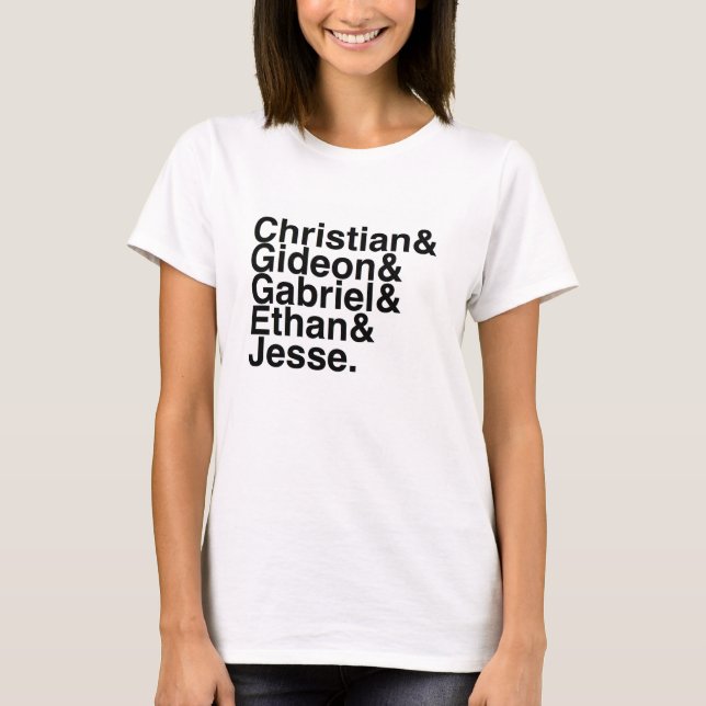 Buch-Freund christlich, Gideon, Gabriel, Ethan, T-Shirt (Vorderseite)
