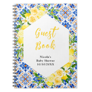 Buch für Gäste zur Babyparty Lemons Foliage Medite