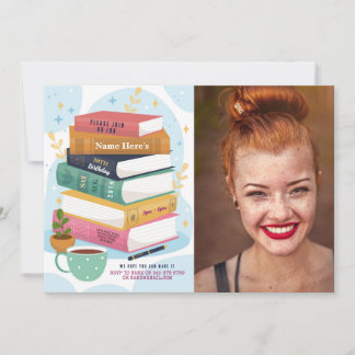 Buch Geburtstagsbibliothek Einladen Foto-Bücher le Einladung