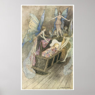Buch Gedichte von Fairy, Warwick Goble Poster