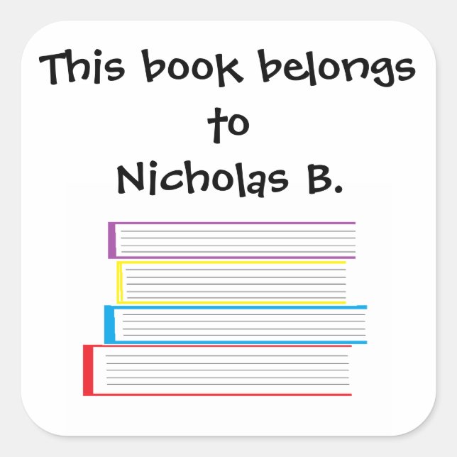 "Buch gehört…" Aufkleber (Vorderseite)