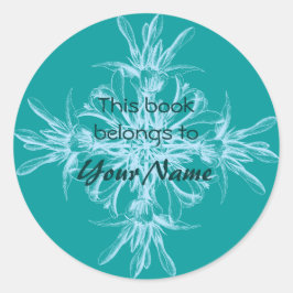 Buch gehört zu Blumenklebern Runder Aufkleber