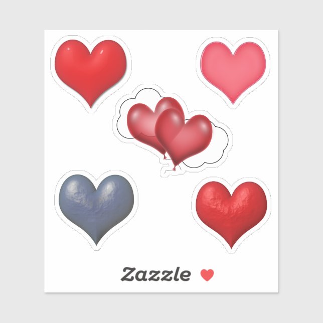 Buch Herz des Valentinstag Aufkleber (Blatt)