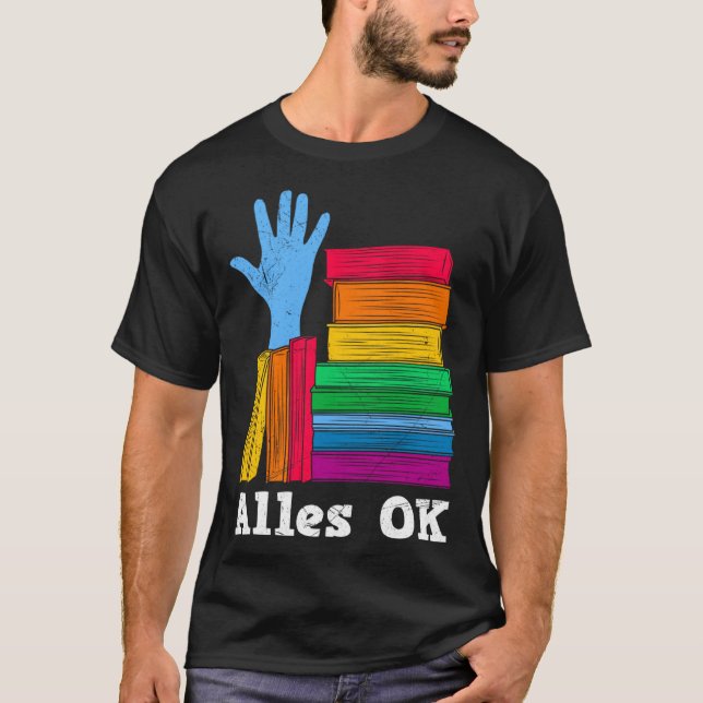 Buch Ich bin gut mit Büchern und Leseecke T-Shirt (Vorderseite)