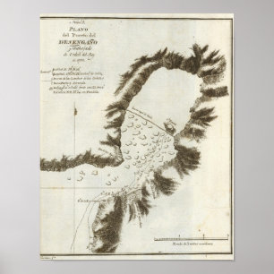 Buch-Karte von Alaska Poster