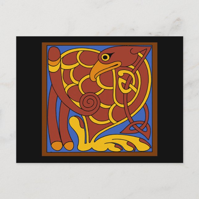 Buch Kells keltischer Knoten Mittelalterlicher Vog Postkarte (Vorderseite)