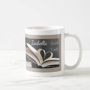 Buch Lady, Personalisiertes Lesegeschenk für Sie Kaffeetasse