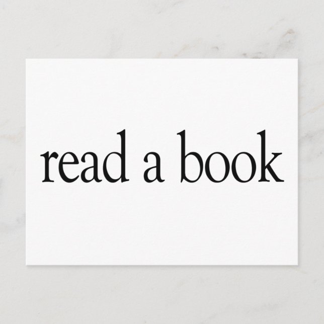 Buch lesen postkarte (Vorderseite)