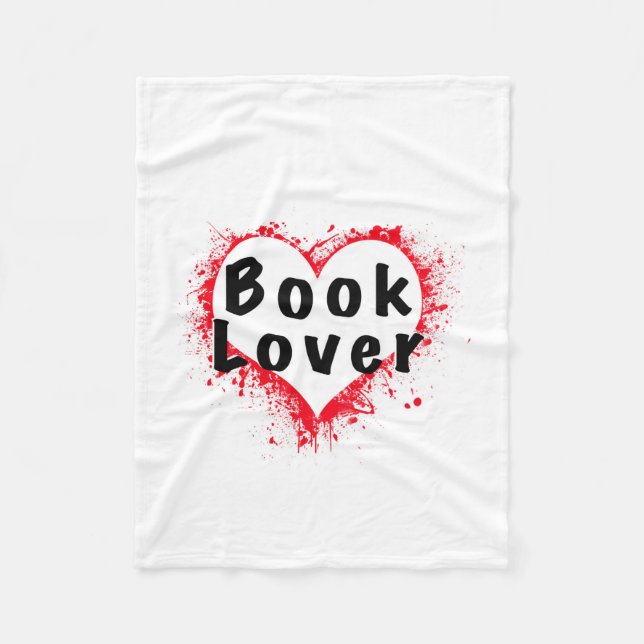 Buch-Liebhaber-kleiner Wurf Fleecedecke (Vorderseite)