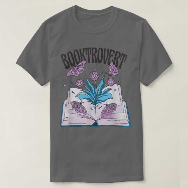 Buch Light Apparel Booktrovert Introvert Buch Lo T-Shirt (Design vorne)