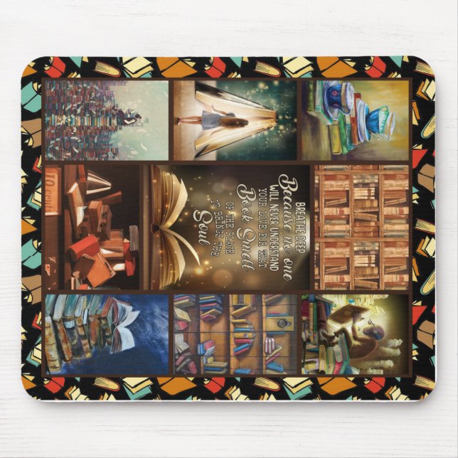 Buch Lover Gift, Book Worm, I Liebe Reading Book Mousepad (Vorne)