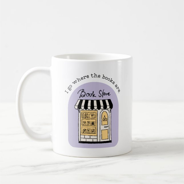 Buch Lover I go where books are Kaffeetasse (Links)