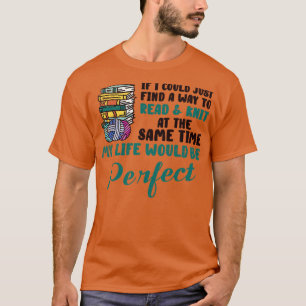 Buch Lover Knitting Book Reading Arts and Crafts T-Shirt