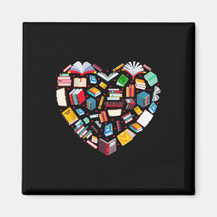 Buch Lover Librarian Teacher Buchbücher Herz V Magnet