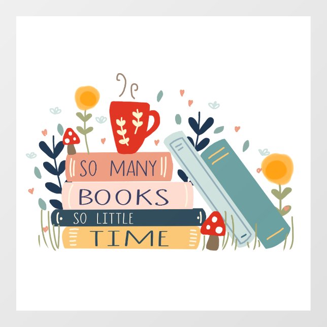 Buch Lover Library Lesen der Kinderschule Fensteraufkleber (Blatt)