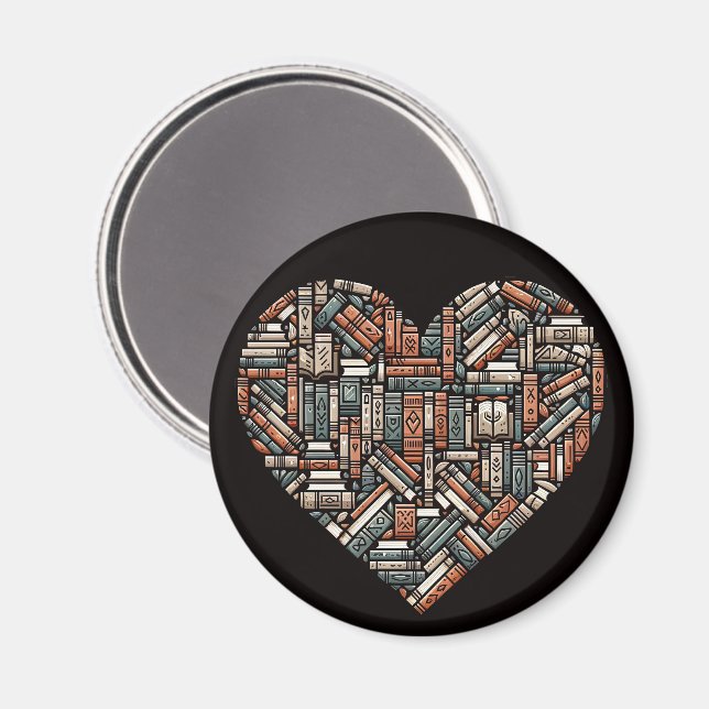 Buch Lover Magnet (Vorderseite/Rückseite)