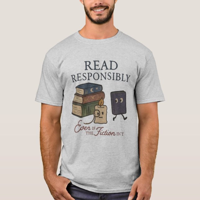 Buch Lover Men's T - Shirt | literarisches T-Shirt (Vorderseite)
