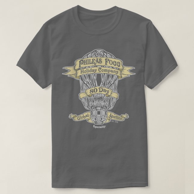Buch Lover Phileas Fogg Holiday Company T-Shirt (Design vorne)