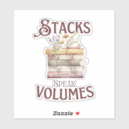 Buch Lover Witty Pun Watercolor Botanisch Aufkleber