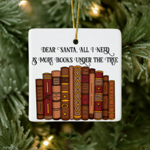 Buch Lover's Christmas Keramikornament