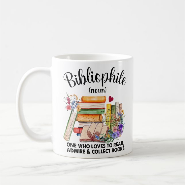 Buch Lover's Definition - Bibliophile Kaffeetasse (Links)